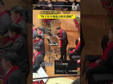 新年音乐会上看“打铁”，网友：终于有个我也会的乐器啦！#铁匠波尔卡