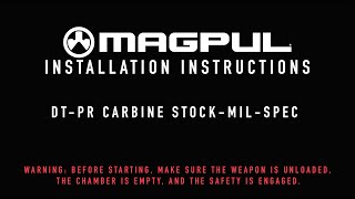 Magpul Instructions - DT PR Carbine Stock