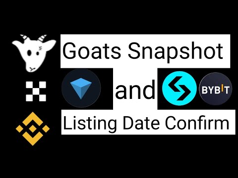 Goats Snapshot and Listing date confirm