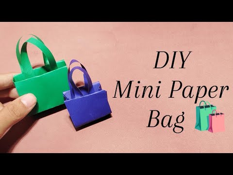 DIY Craft Mini Paper Bag Sticky Note Origami Easy Tutorial , How To Make Easy Mini Paper Bag / DIY