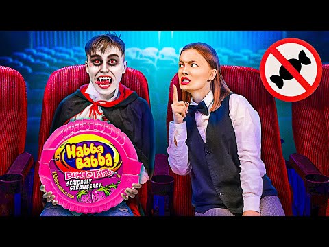 How to Sneak Candies by Vampire King into the Movies| Amazing Food Hacks & Funny Situations!