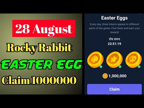 Rocky Rabbit Easter Egg 27 August | Rocky Rabbit Easter Egg Daily combo  | Today Easter egg