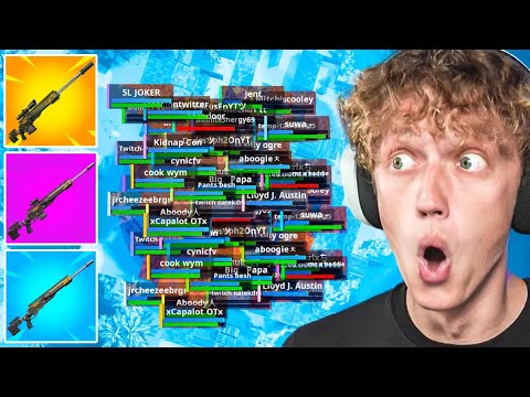 I Got 100 Players To Compete Only Using The NEW SNIPER In Fortnite! (Chapter 5)