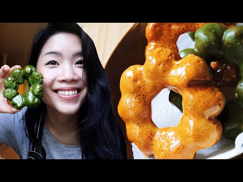 I Made Matcha & Dalgona Mochi Donuts From Scratch