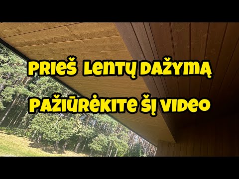 Medinių dailylenčių dažymas.