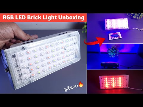 RGB Led Flood Light 50W Unboxing & Review | RGB LED Remote Control Light | RGB light under 200