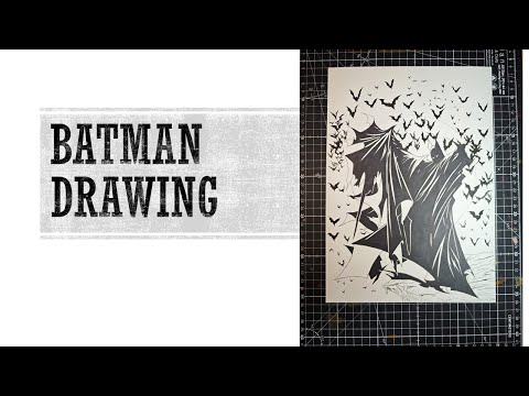 Batman Drawing Comic Cover Sytle