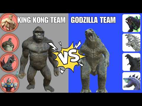 1vs1 Team King Kong with Attack on Titan vs Team Mechagodzilla in ARBS