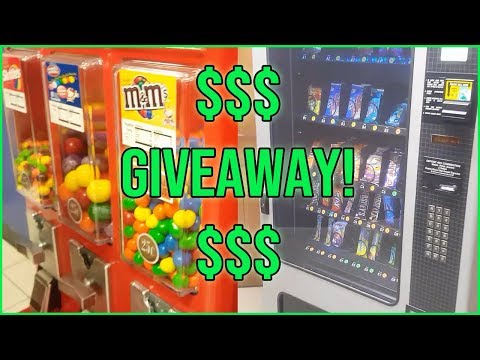 Collecting Money From Vending Machines For Subscriber Giveaway