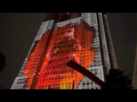 Godzilla in Tokyo | Projection Mapping Show in Shinjuku | Tokyo, Japan