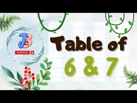 Learn Multiplication Table 6 and 7 for Kids |  Table of 6 and 7 |  6 ka table |7 ka table | 7 table