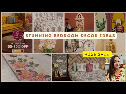 Stunning Bedroom Makeover for Festive Season ✨ Redecorate room with #myntra Haul