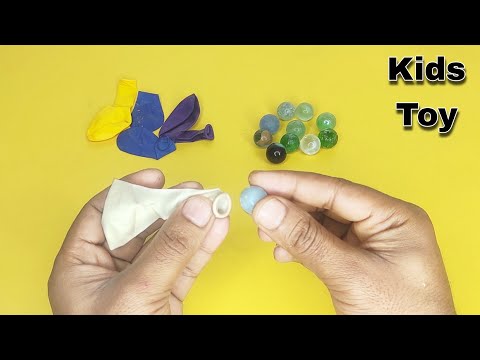 How to Make A ToY with Balloon and Marble for Kids