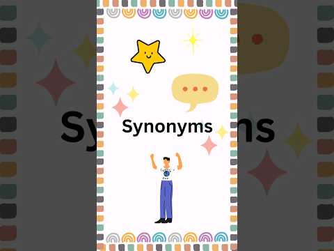 #synonyms 3 #readingenglish #vocabularybuilding #kindergartenenglish #grade1reading #esl