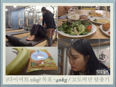 다이어트 VLOG / 목표 -40kg / 모태 고도비만 탈출기 / 한주 식단 및 운동 #1 (빵빵부인의 다이어트)