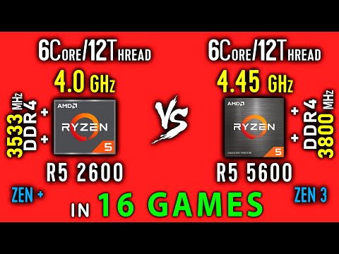 Ryzen 5 2600 OC vs Ryzen 5 5600 Test in 16 Games or R5 5600 vs R5 2600X