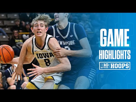 New Hampshire at Iowa | HIGHLIGHTS | Big Ten Men's Basketball | 12/30/24