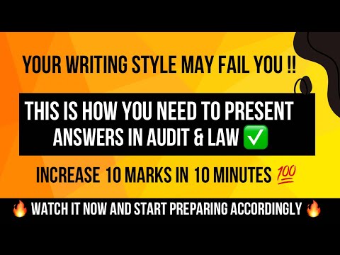 HOW TO PRESENT THEORY IN CA EXAMS ? ✅💯. How to present audit and law in exam ??