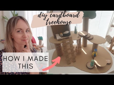 DIY Waldorf Treehouse | So easy and using only cardboard and glue!