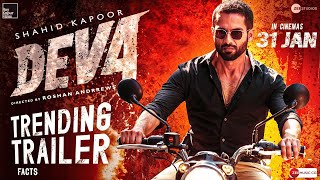 Deva  | UPCOMING TRAILER FACTS | Shahid Kapoor | Pooja Hegde | Pavail Gulati | Kubbra Sait