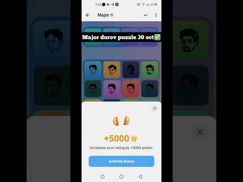 Major durov puzzle 30 oct #airdrop #crypto #major