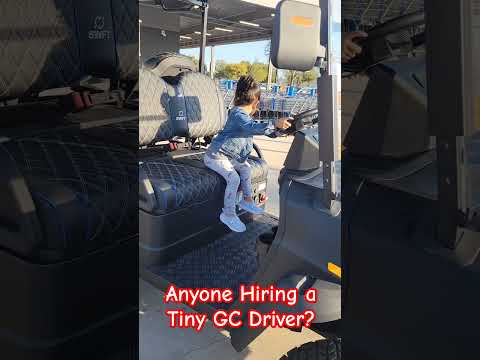 Anyone Hiring a Tiny GC Driver? #gc #kids #driving #golfcarts