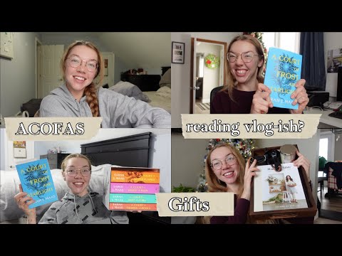 🎄❄️A Court of Frost and Starlight (ACOTAR) reading vlog *spoiler free ish? & Christmas Gift Ideas🎁