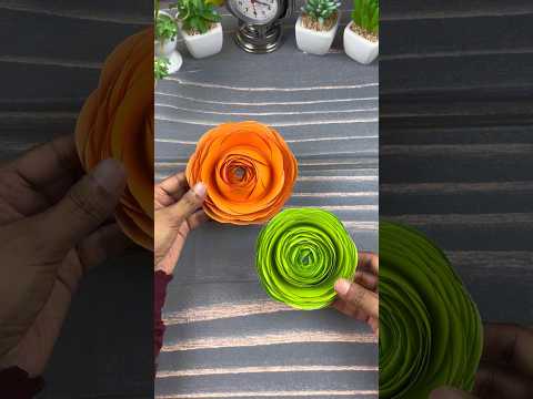 🌹DIY Paper Rose Flower🌹 Easy Paper Crafts #shorts #diy #paperflower #paperrose #youtubeshorts