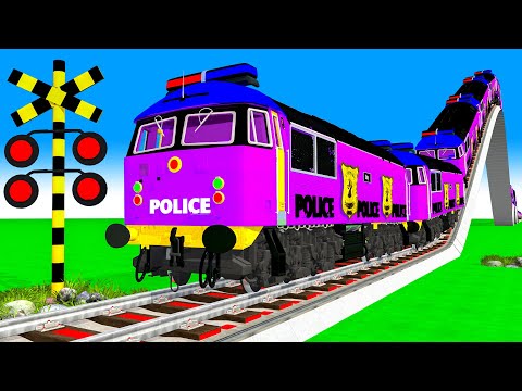 電車アニメ | Railway Crossing Train Crossing| Fumikiri 3D Railroad Crossing Animation #1