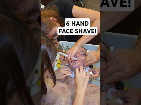 6 HAND FACE SHAVE! It's quicker. #asmr #barber #barbershop #barbers #faceshave #shave #pamper