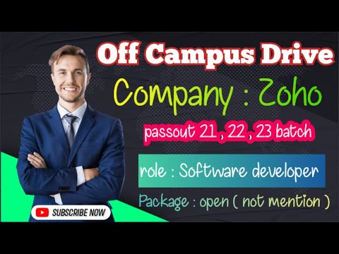 Off campus Opportunity from Zoho for Software Developer role // freshers and experienced batch