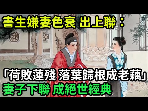 書生嫌妻年老色衰，出上聯：「荷敗蓮殘，落葉歸根成老藕」，妻子下聯成絕世經典【小菲扒歷史】 #歷史#歷史故事 #古代曆史#歷史人物#史話館#歷史萬花鏡#奇聞#歷史風雲天下#水滸傳