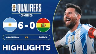 HIGHLIGHTS : Argentina 6-0 Bolivia | CONMEBOL World Cup Qualifiers | 16.10.24