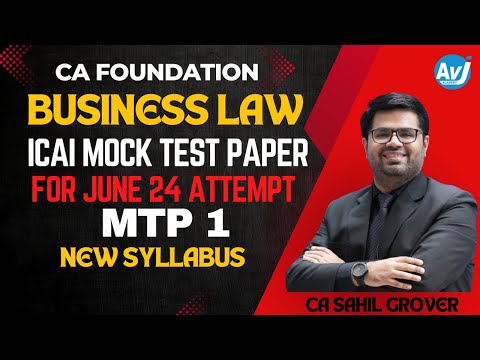 CA Foundation | Business Law | ICAI MTP 1 for June 24 attempt.