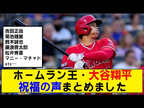 【祝】ホームラン王・大谷翔への 祝福の声まとめました！