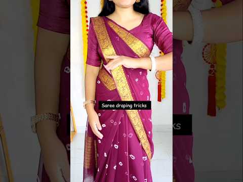 Saree draping for Beginners #sareedrapings #shortsvideo #shorts #ytshorts #fashion #prayustyleup