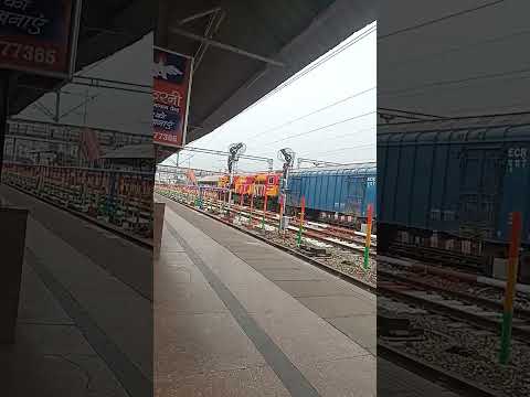 New engine train pass the railway station #train #viral