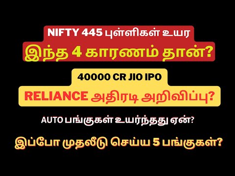 Nifty 445 புள்ளிகள் உயர இந்த 4 காரணம் தான்?| Post Market-02-01-25| Reliance Jio IPO | Eicher | Auto