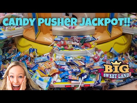 EPIC CANDY PUSHER JACKPOT!!! Big Sweetland Candy Pusher "Highlights"(Previous TT live) @KingpinPlay