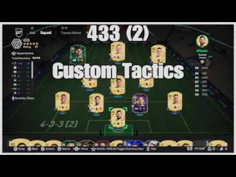 "Post Patch" Best Meta 433 (2) Formation And Custom Tactics On FC25 😊🔥