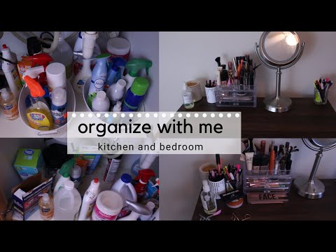 Organize with Me | Decluttering Kitchen & Bedroom | Pantry, cabinets and desk