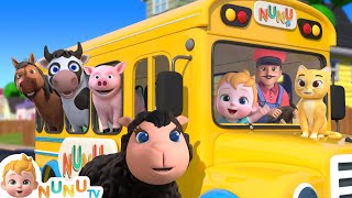 Wheels On The Bus Animal Song For Toddlers + More Nursery Rhymes & Kids Songs | NuNu Tv