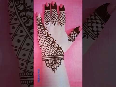 5 Numbers easy mehndi design trick #mehndi #easymehndi #youtubeshorts #shorts #viralvideo