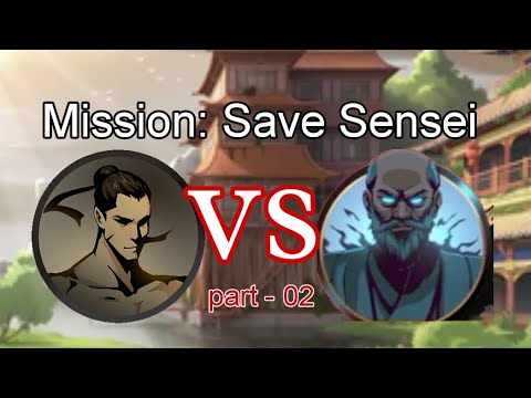 Mission: Save Sensei😱 by mh games in shadow fight shades|Watch till the end