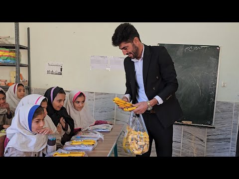 Distribution of Educational Items Among Underprivileged Students in Nomadic Areas