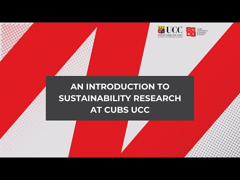 An Introduction into Sustainability Research at Cork University Business School at UCC 🌏