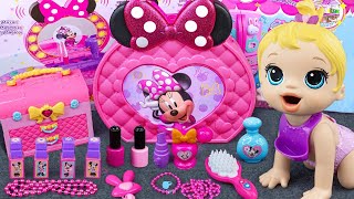 95 Minutes Satisfying with Unboxing Pink Disney Minnie Mouse Makeup Toys ASMR  Lana Unboxing Toys