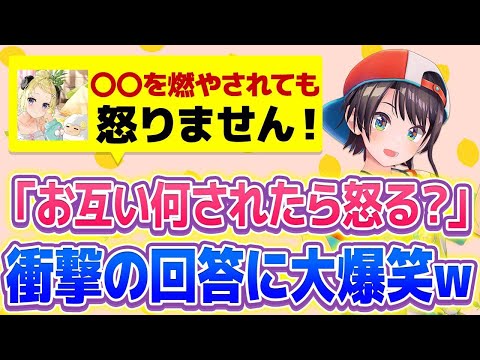 【大空スバル】わため「○○を燃やされても怒らない」→スバル大爆笑ｗ【ホロライブ/切り抜き】