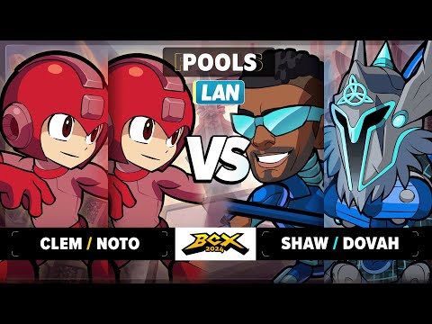 Clem & Noto vs Shaw & Dovah - Pools - Brawlhalla World Championship 2024 - LAN 2v2