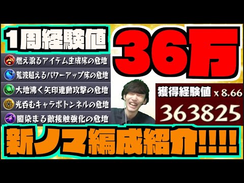 【新ノマクエ】ベル1周36万経験値!!!各属性のとりあえずこんな感じでやるかも編成紹介!!!【ぺんぺん】